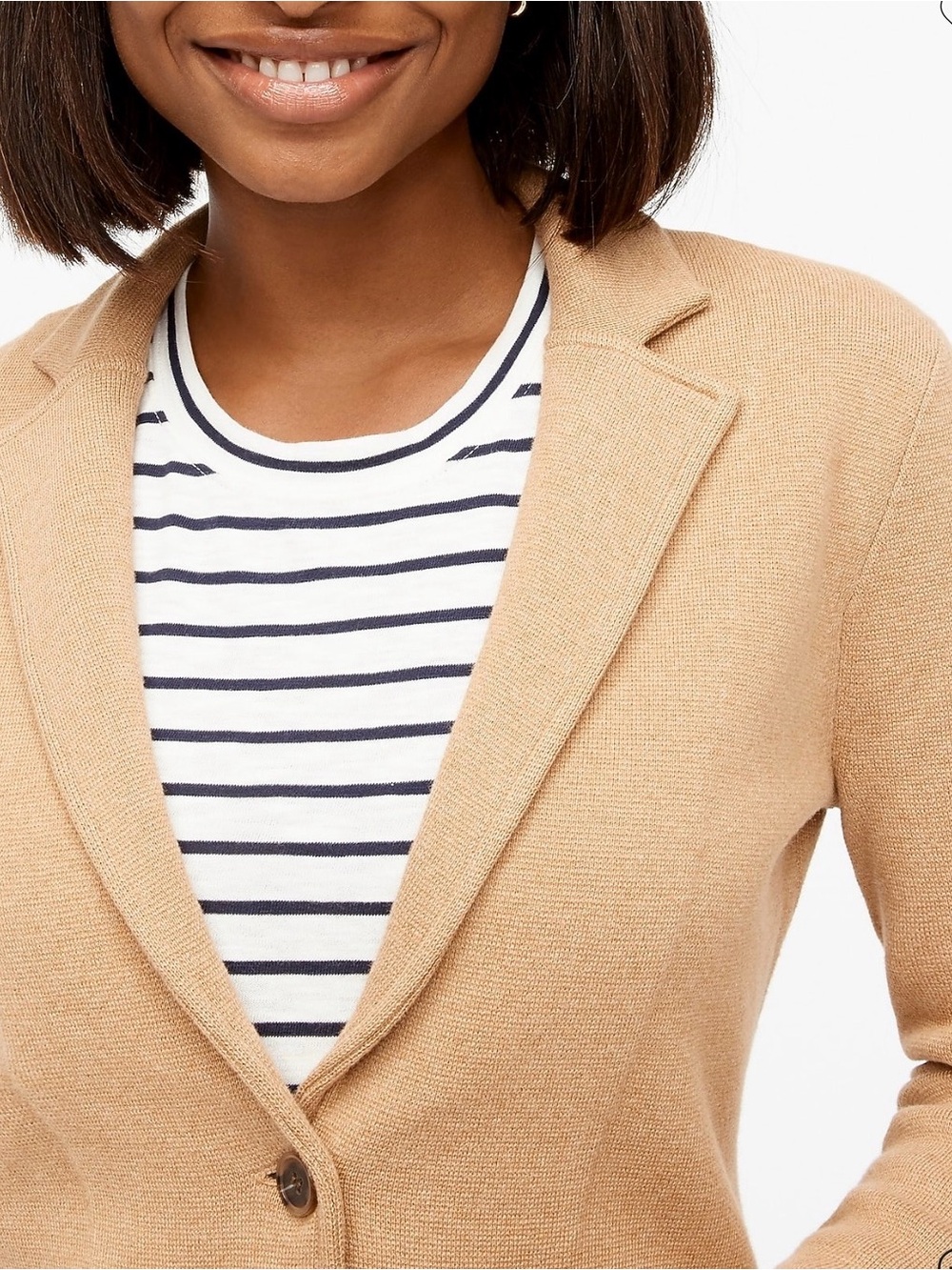 J. Crew Factory “Frosty Olive” Knit Sweater Blazer, NWT, size medium - Picture 2 of 5